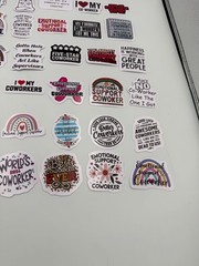 50pc Coworker Stickers Funny Emotional Support Work Bestie Appreciation Decals