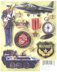 Military Stickers K & COMPANY US Marines Marine Corps Scrapbook Memory 11 Pcs