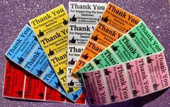 50 SMALL BUSINESS STICKERS 2.25″ LABELS SEALS THANK YOU SCRATCH RESISTANT