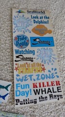 SEAWORLD Adventure Parks Epoxy Stickers & 58 other Stickers Scrapbook Pages NEW