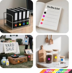 4050 PCS 9 Color 3/4 Inch Round Dot Stickers Color Coding Labels Removable