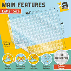 Holographic Sticker Paper – Self Adhesive, Transparent Holographic Laminating Sh