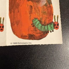 2 Vintage Scholastic 1989 The Very Hungry Caterpillar Stickers