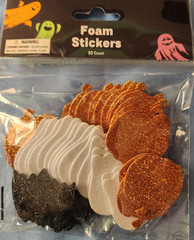 Halloween Glitter Foam Stickers 50 count Ghost, Bat, Jack O Lantern