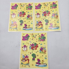 Vintage Stickers Lot Hallmark Disney Barney Christmas Animals Horses 14 Sheets