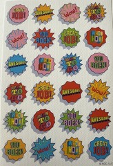 TEACHER REWARD Stickers (24pc)AGC•Saying•Great Job•School•You Rock•Card Making•