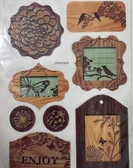 Crafter’s Square 8 Magic-On Stickers Nature Birds Butterfly Scrapbooking Sticker