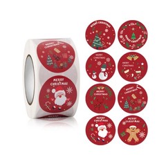 500pcs/Roll Decoration Merry Christmas Roll Paper Party Sticker Gift Label