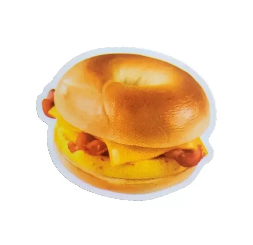 Vintage Food Sticker Bagel Bacon Egg And Cheese Collectible Delicious Bread 1 Pc