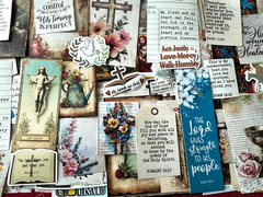 #773 – SMALL FAITH & FLORAL Junk Journal Scrapbooking Kit – 15 Pieces SHIPS FREE