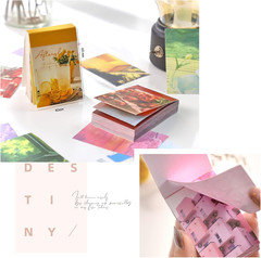 6 Sets 300 Pcs Washi Stickers Set Cute Aesthetic Sticker Book for Journaling, DI