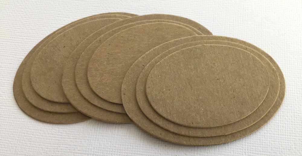 *NESTING OVALS* Plain Round Oval Bare Chipboard Die Cuts – 3 Sizes