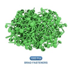 1000 PCS Paper Brass Fasteners Split Pins, Green, 4.5 x 8 mm