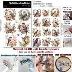 Vintage Rub On Transfers for Crafts DIY 5.82 inch * 8.26 inches, Colorful