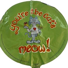 17 3/4 inch balloon You’re the cats meow 1992 Kaleidoscope paint wear Green Foil