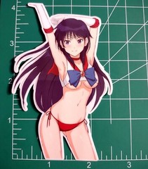 Sailor Mars Sticker, sexy anime girl laminated glossy vinyl Sailor Moon
