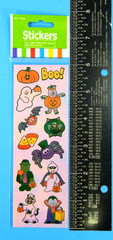 Halloween Trick Or Treat Monster Irridescent Pearl Stickers 1 Sheet Sticker Pack