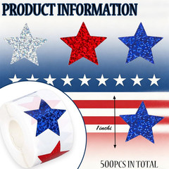 500 Pcs 4Th of July Stickers 1In American Patriotic Sticker Fourth of July