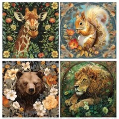 Violette Stickers – Animals – 1 Woodland Forest Animal Sticker Sheet – Crafts