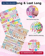 Uniclife 9840 Pcs 60 Sheets Letter Stickers 0.5 Inch Scrapbook Stickers, 1/2 Inc