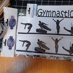 NEW Title Lot 3 PACK border GYMNASTICS Beam Floor Pommel Parallel Bar Ring Vault