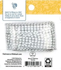 2-row Hobby BLING ON A ROLL – Clear Mesh Ribbon – 0.62 In x 3 Yds x 4 Count