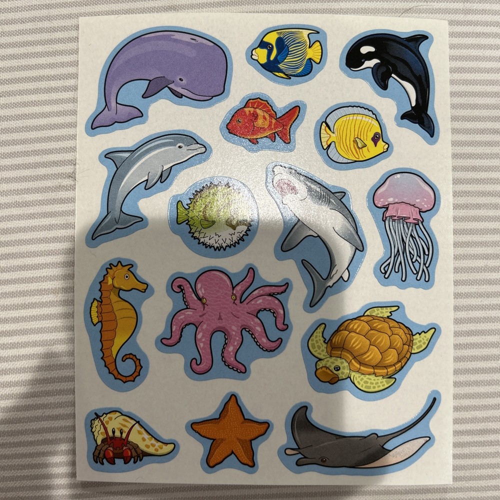 Carson Dellosa Sea Ocean Creatures Animals Sticker Sheet