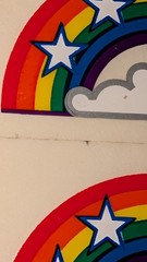 Vintage Stickers Name Droppers Rainbow Clear Decals BRAD 4 Stickers