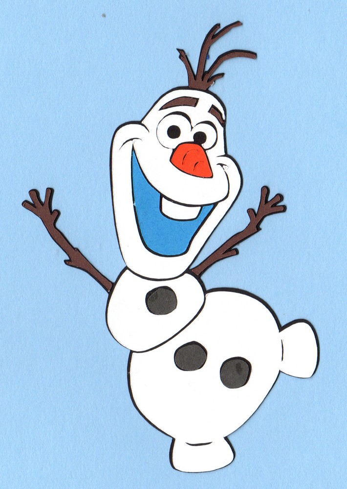 Frozen Die Cut – Olaf Die Cut – Disney Die Cuts – 6″ to 10″ tall – HAND LAYERED