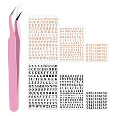 6 Sheets 0.11inch Small Letter Stickers Self Adhesive Alphabet Number Sticker Re