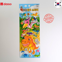 Daiso Korea 16pcs Kawaii Sticker Set Fruit, Animal,Emoji, Dinosaur, Dessert,Doll