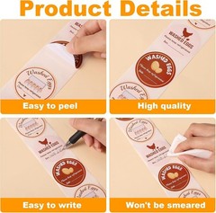 500pcs Washed Eggs Stickers, 2in Farm Fresh Eggs Stickers Egg Carton Stickers…