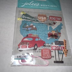 Vacation Travel Theme Scrapbook Stickers/Embellishments Sealed 3 Pack/220+ Pcs