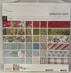 Basic Grey Dasher 12 x 12 Scrapbook Paper Cardstock Buttons Brads LOT