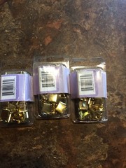New!3 (50 Brads Each Pack)Packs JoAnn Scrap Essentials Gold Square Brads.