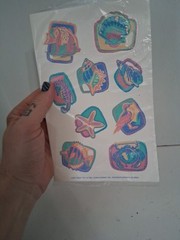 Current Inc. Stickers By the Sea Shells Fish Sea Horse Crab Bird – Sheets New