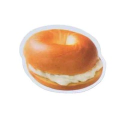 Vintage Food Sticker Plain Bagel With Cream Cheese Collectible Delicious Bread 1