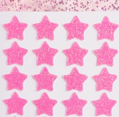 Pink Glitter Star Sticker Sheet! – Choose a Size – Cute & Sparkly!