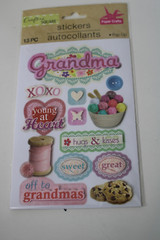 Crafter’s Square Paper Crafts 13PC Pop Up Stickers Grandma Scrapbooking Crafts