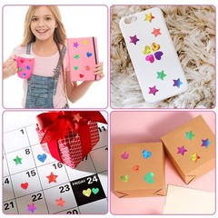 1440 Pcs Star Stickers, 0.6″ Holographic Rainbow Small Star, Colorful