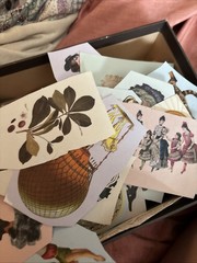 Box Full Of Vintage Looking Stickers