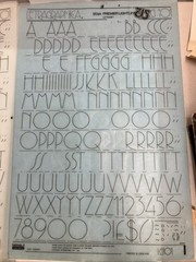 Letraset Premier Lightline Upper & Lower Case 120pt- 6 Sheets LG 101 LG 102