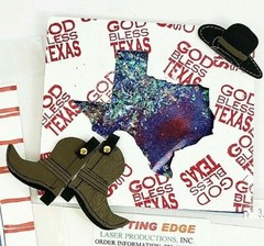 Scrapbooking Texas Paper Leather Cord Stickers Stamps Tags Brads All New