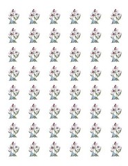 48 WHITE DAISIES FLOWERS ENVELOPE SEALS LABELS STICKERS 1.2″ ROUND
