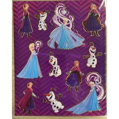Disney Frozen Sticker Sheet Hot Stamp 8×10 Inch Elsa Olaf Anna