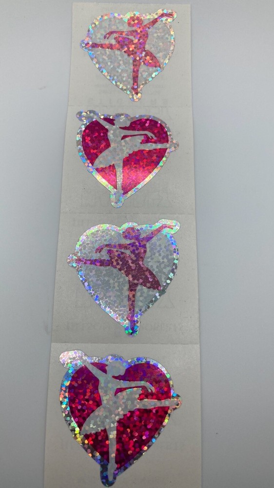 Hambly Studios Prismatic Glitter BALLERINA IN HEART Stickers