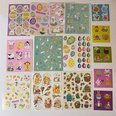 Vintage & Modern Easter Stickers Set Bunnies Chicks Lamb Hallmark AGC & More