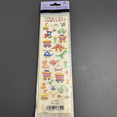 Lot of Baby Theme Boy or Girl Scrapbooking Stickers Rub-ons 1 Stencil- BRAND NEW