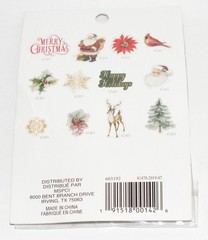 Christmas Ephemera Recollections Stickers My Minds Eye Die Cut Shapes Holly E135