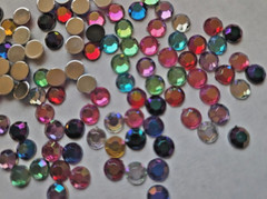 CraftbuddyUS 500pcs 5mm AB Mixed Color Diamante Flat Back Rhinestone Gems, DIY
